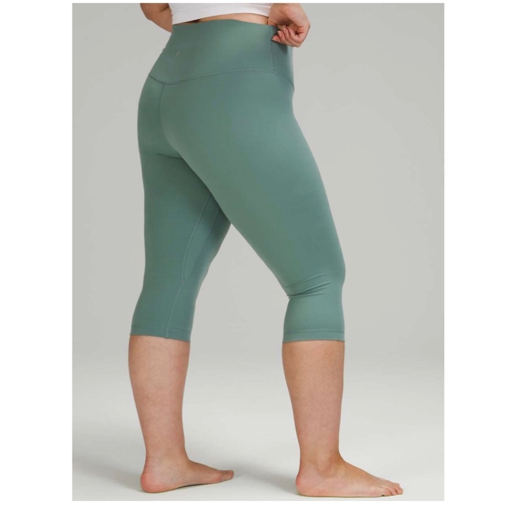 Lululemon 2021 Align High Rise Crop 17" Leggings Tidewater Teal Size 6, W6BHIS